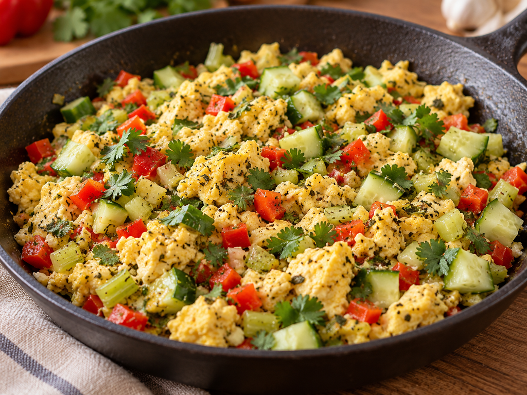 Zucchini Egg & Veggie Breakfast Skillet