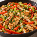 Garlic Chicken & Bell Pepper Skillet