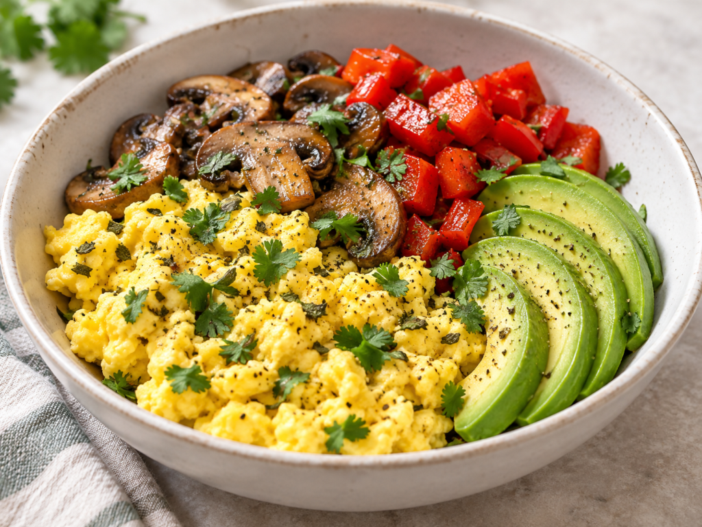 Sage Egg, Mushroom & Avocado Breakfast Bowl