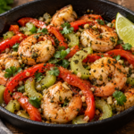 Sage Garlic Shrimp & Bell Pepper Skillet