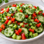 Cucumber, Bell Pepper & Cilantro Crunch Cups